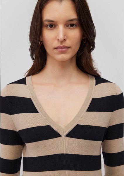 V Yaka Çizgili Kazak 1710544-88084