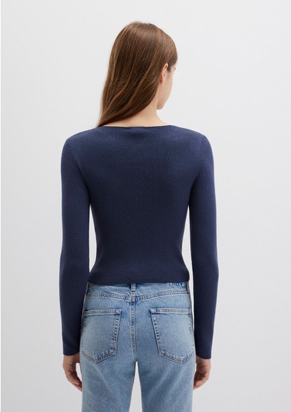 V Yaka Lacivert Kazak 1710122-70487