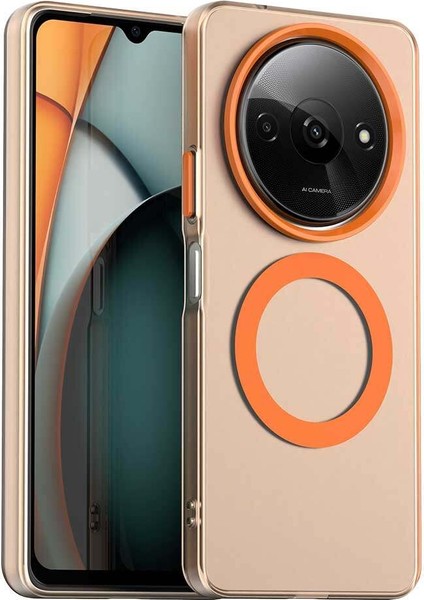 Xiaomi Redmi A3,için Eabhulie Kılıf, Manyetik Yarı Saydam Mat Arka Kapak, Darbeye Dayanıklı Kılıf (Yurt Dışından)
