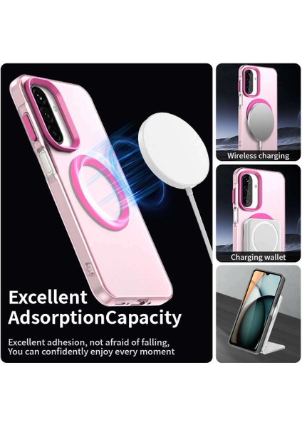 Samsung Galaxy A17,IÇIN Eabhulie Kılıf, Manyetik Yarı Saydam Mat Arka Kapak, Darbeye Dayanıklı Kılıf (Yurt Dışından) modelleri