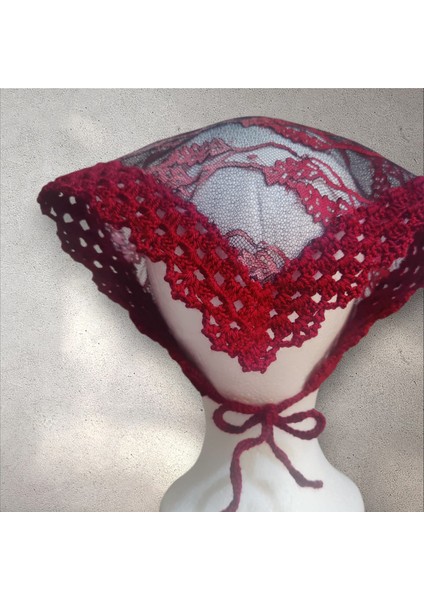 Gotik Güpür Detaylı Işlemeli Bandana – Siyah Zarafet fiyatları