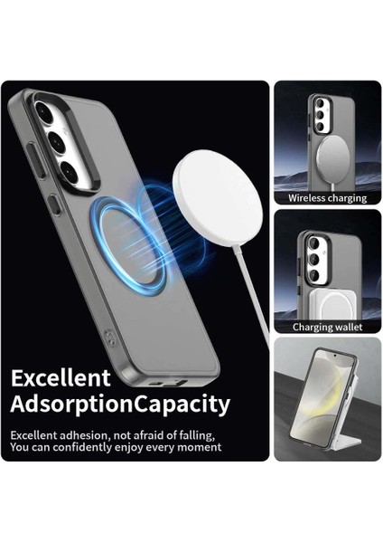 Samsung Galaxy S25 Plus 5g,için Eabhulie Kılıf, Manyetik Yarı Saydam Mat Arka Kapak, Darbeye Dayanıklı Kılıf (Yurt Dışından) modelleri