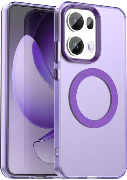 Oppo RENO13 Pro,için Eabhulie Kılıf, Manyetik Yarı Saydam Mat Arka Kapak, Darbeye Dayanıklı Kılıf (Yurt Dışından)
