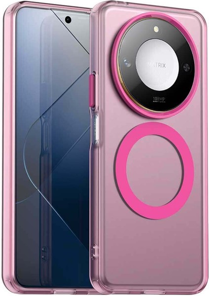 Honor X9C/X60/MAGIC7 Lite,için Eabhulie Kılıf, Manyetik Yarı Saydam Mat Arka Kapak, Darbeye Dayanıklı Kılıf (Yurt Dışından)