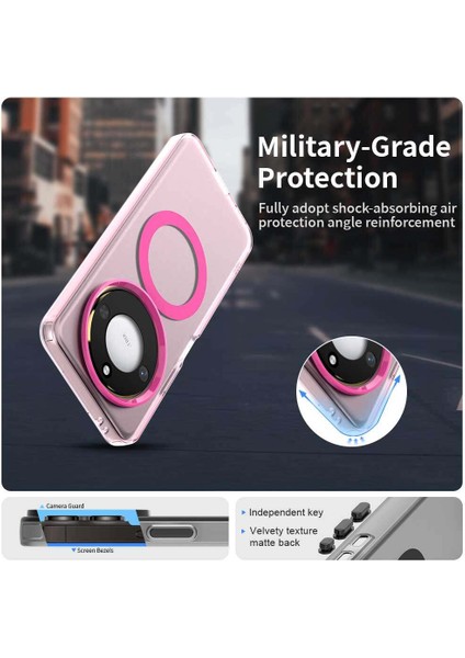 Honor X9C/X60/MAGIC7 Lite,için Eabhulie Kılıf, Manyetik Yarı Saydam Mat Arka Kapak, Darbeye Dayanıklı Kılıf (Yurt Dışından) fırsatları