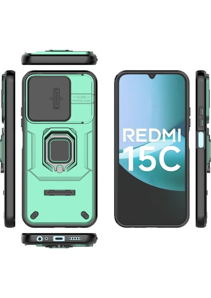 Xiaomi Redmi 15 5g/4g 171.1*82.1 Telefon Kılıfı, Kayar Kamera Kapağı, Döndürülebilir Halka Destekli Askeri Sınıf Darbeye Dayanıklı Koruyucu Kılıf Xiaomi Redmi 15 5g/4g 171.1*82.1 (Yurt Dışından) modelleri