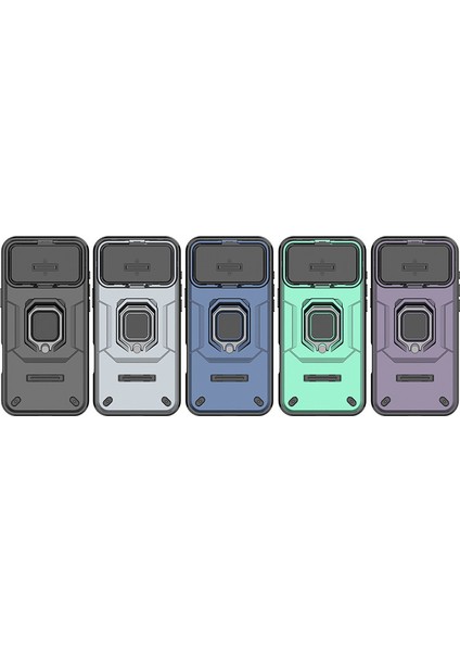 iPhone 17 Telefon Kılıfı, Kayar Kamera Kapağı, Döndürülebilir Halka Destekli Askeri Sınıf Darbeye Dayanıklı Koruyucu Kılıf iPhone 17 (Yurt Dışından) fiyatları