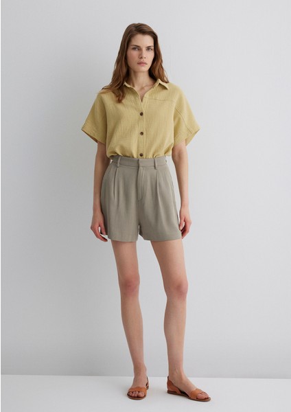 Lux Touch Tencel Tm Gri Lyocell Şort 1410163-70352