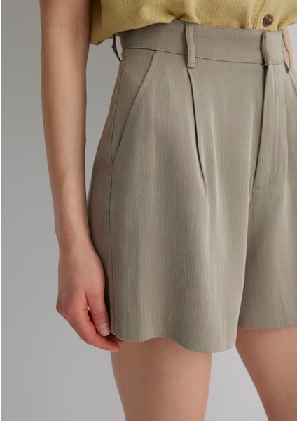 Lux Touch Tencel Tm Gri Lyocell Şort 1410163-70352