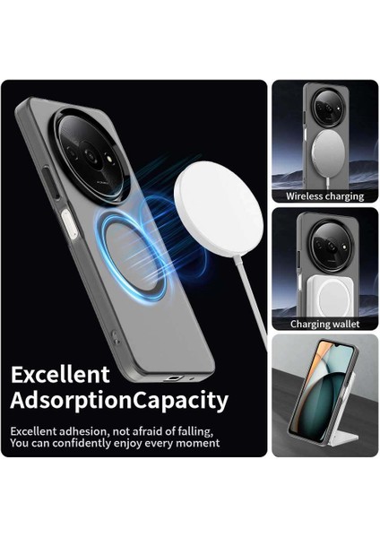 Xiaomi Poco C61,IÇIN Eabhulie Kılıf, Manyetik Yarı Saydam Mat Arka Kapak, Darbeye Dayanıklı Kılıf (Yurt Dışından) modelleri