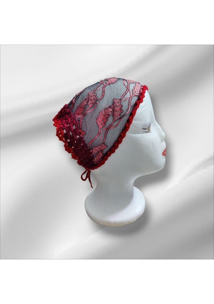 Gotik Güpür Detaylı Işlemeli Bandana – Siyah Zarafet modelleri
