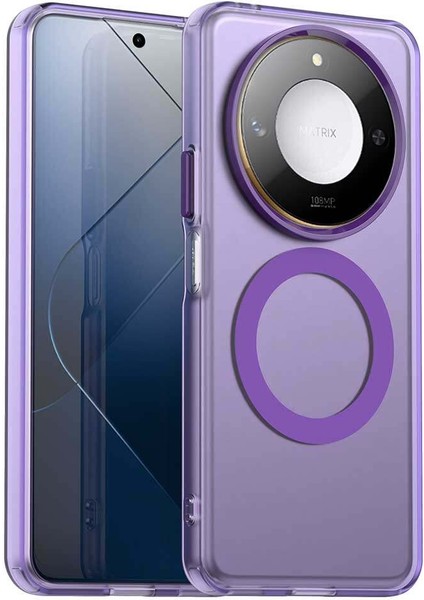 Honor X9C/X60/MAGIC7 Lite,için Eabhulie Kılıf, Manyetik Yarı Saydam Mat Arka Kapak, Darbeye Dayanıklı Kılıf (Yurt Dışından)