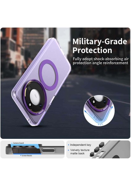 Honor X9C/X60/MAGIC7 Lite,için Eabhulie Kılıf, Manyetik Yarı Saydam Mat Arka Kapak, Darbeye Dayanıklı Kılıf (Yurt Dışından) fırsatları