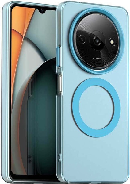 Xiaomi Redmi A3,için Eabhulie Kılıf, Manyetik Yarı Saydam Mat Arka Kapak, Darbeye Dayanıklı Kılıf (Yurt Dışından)