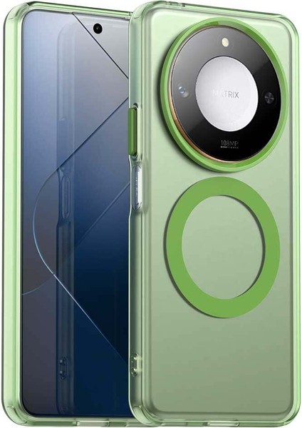 Honor X9C/X60/MAGIC7 Lite,için Eabhulie Kılıf, Manyetik Yarı Saydam Mat Arka Kapak, Darbeye Dayanıklı Kılıf (Yurt Dışından)