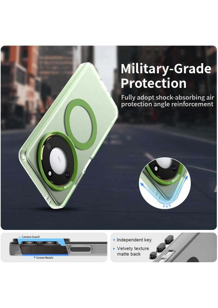 Honor X9C/X60/MAGIC7 Lite,için Eabhulie Kılıf, Manyetik Yarı Saydam Mat Arka Kapak, Darbeye Dayanıklı Kılıf (Yurt Dışından) fırsatları