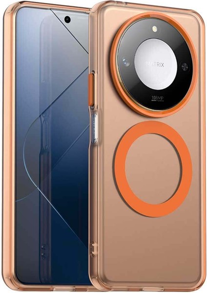 Honor X9C/X60/MAGIC7 Lite,için Eabhulie Kılıf, Manyetik Yarı Saydam Mat Arka Kapak, Darbeye Dayanıklı Kılıf (Yurt Dışından)