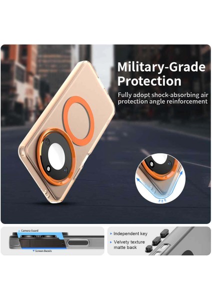 Honor X9C/X60/MAGIC7 Lite,için Eabhulie Kılıf, Manyetik Yarı Saydam Mat Arka Kapak, Darbeye Dayanıklı Kılıf (Yurt Dışından) fırsatları