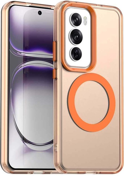 Oppo RENO12 Pro,için Eabhulie Kılıf, Manyetik Yarı Saydam Mat Arka Kapak, Darbeye Dayanıklı Kılıf (Yurt Dışından)