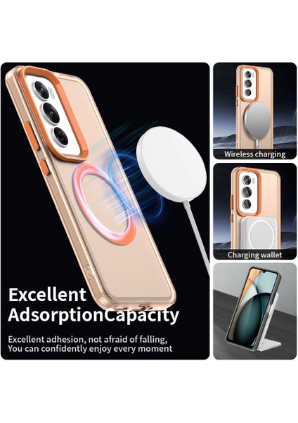 Oppo RENO12 Pro,için Eabhulie Kılıf, Manyetik Yarı Saydam Mat Arka Kapak, Darbeye Dayanıklı Kılıf (Yurt Dışından) modelleri