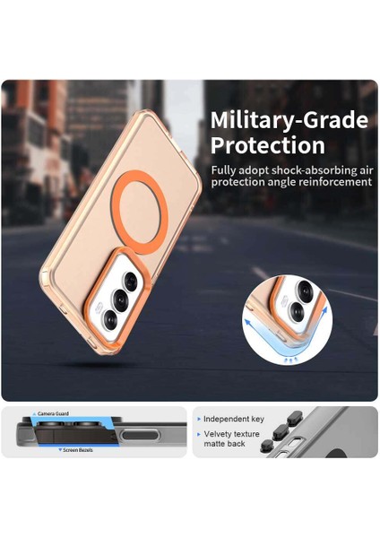 Oppo RENO12 Pro,için Eabhulie Kılıf, Manyetik Yarı Saydam Mat Arka Kapak, Darbeye Dayanıklı Kılıf (Yurt Dışından) fırsatları