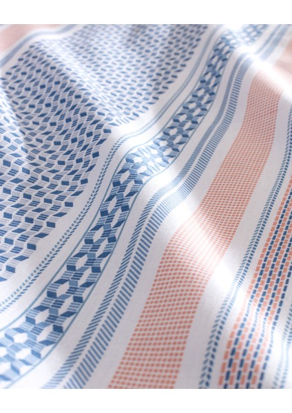 Favor King Size %100 Pamuk Ranforce Baskılı Nevresim Takımı - Mavi modelleri