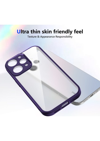 Xiaomi Redmi 12 4g,için Eabhulie Kılıf, Kamera Lens Korumalı Hibrit 2'si 1 Arada Şeffaf Kılıf-Mor (Yurt Dışından) fırsatları