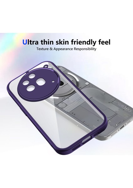 Nothing Phone 3A Pro,için Eabhulie Kılıf, Kamera Lens Korumalı Hibrit 2'si 1 Arada Şeffaf Kılıf-Mor (Yurt Dışından) fırsatları