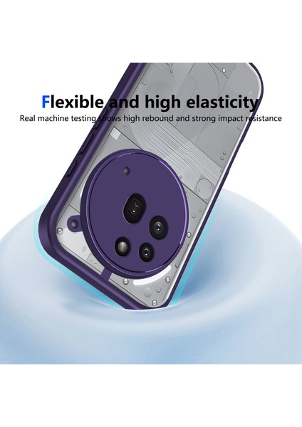 Nothing Phone 3A Pro,için Eabhulie Kılıf, Kamera Lens Korumalı Hibrit 2'si 1 Arada Şeffaf Kılıf-Mor (Yurt Dışından) indirimleri