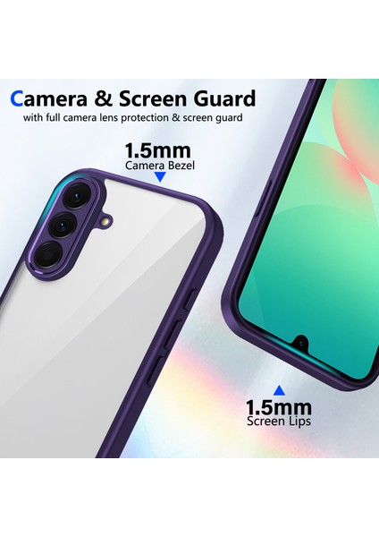 Samsung Galaxy A17,IÇIN Eabhulie Kılıf, Kamera Lens Korumalı Hibrit 2'si 1 Arada Şeffaf Kılıf-Mor (Yurt Dışından) fiyatları
