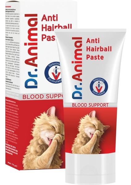 Dr. Animal Anti Hairball Blood Support Paste 75 gr