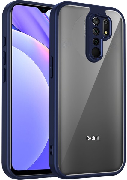 Xiaomi Redmi Note 8 Pro,için Eabhulie Kılıf, Kamera Lens Korumalı Hibrit 2'si 1 Arada Şeffaf Kılıf-Blue (Yurt Dışından)
