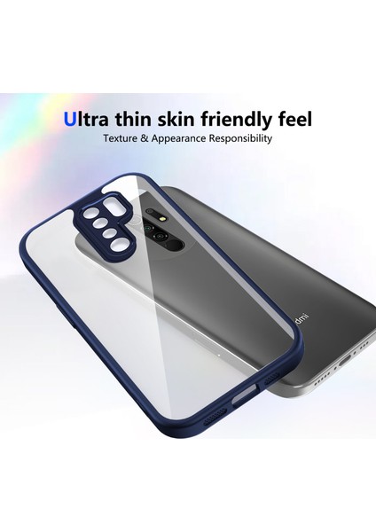 Xiaomi Redmi Note 8 Pro,için Eabhulie Kılıf, Kamera Lens Korumalı Hibrit 2'si 1 Arada Şeffaf Kılıf-Blue (Yurt Dışından) fırsatları