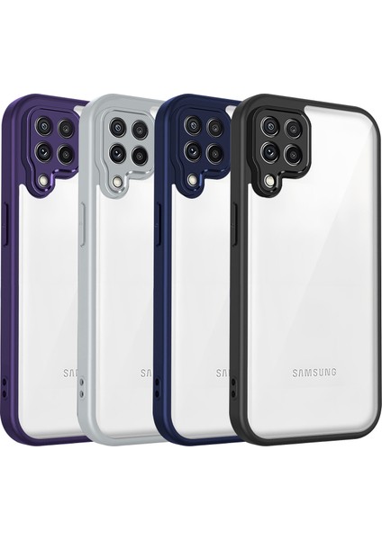 Samsung Galaxy A22 4g,için Eabhulie Kılıf, Kamera Lens Korumalı Hibrit 2'si 1 Arada Şeffaf Kılıf-Blue (Yurt Dışından) fiyatları