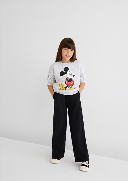 Mavi Logo Baskılı Siyah Eşofman Altı 7010019-900