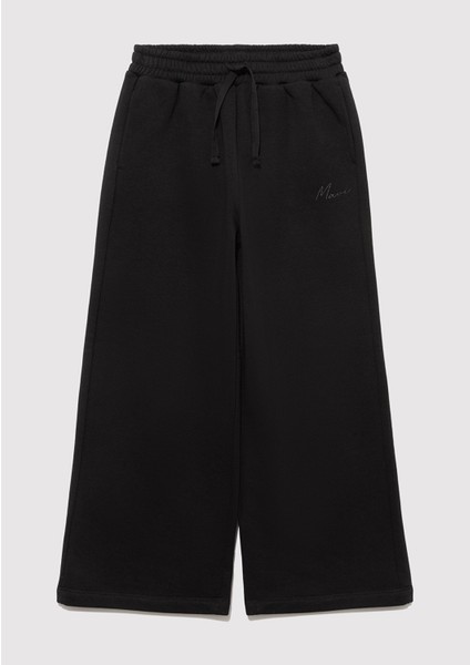 Mavi Logo Baskılı Siyah Eşofman Altı 7010019-900