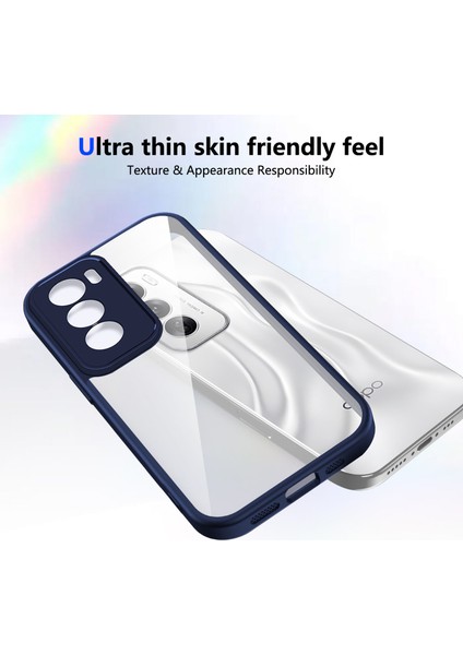 Oppo RENO12 Pro,için Eabhulie Kılıf, Kamera Lens Korumalı Hibrit 2'si 1 Arada Şeffaf Kılıf-Blue (Yurt Dışından) fırsatları