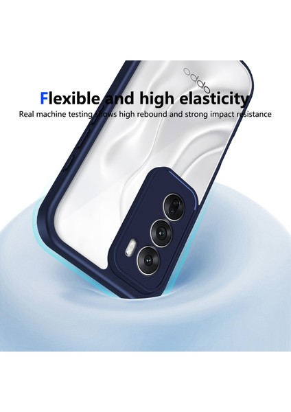 Oppo RENO12 Pro,için Eabhulie Kılıf, Kamera Lens Korumalı Hibrit 2'si 1 Arada Şeffaf Kılıf-Blue (Yurt Dışından) indirimleri