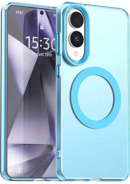 Samsung Galaxy S25 Edge,için Eabhulie Kılıf, Manyetik Yarı Saydam Mat Arka Kapak, Darbeye Dayanıklı Kılıf (Yurt Dışından)