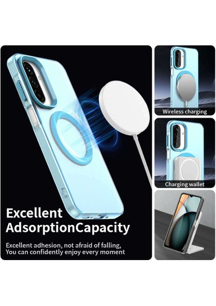 Samsung Galaxy A17,IÇIN Eabhulie Kılıf, Manyetik Yarı Saydam Mat Arka Kapak, Darbeye Dayanıklı Kılıf (Yurt Dışından) modelleri