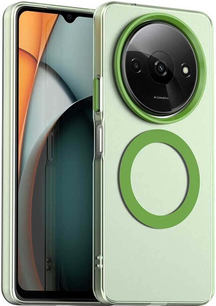 Xiaomi Redmi A3,için Eabhulie Kılıf, Manyetik Yarı Saydam Mat Arka Kapak, Darbeye Dayanıklı Kılıf (Yurt Dışından)