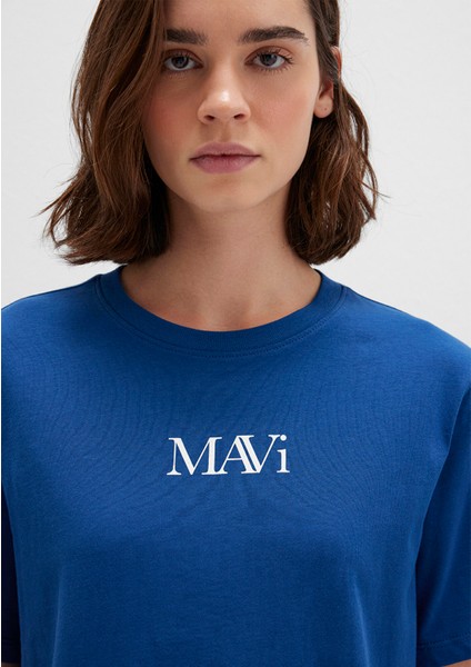 Mavi Logo Baskılı Lacivert Tişört 1611594-82625