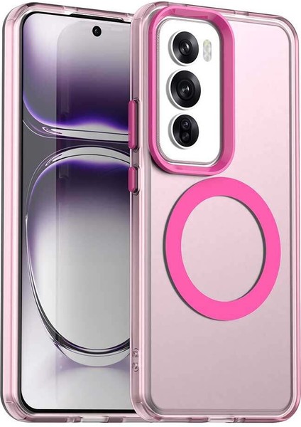Oppo RENO12 Pro,için Eabhulie Kılıf, Manyetik Yarı Saydam Mat Arka Kapak, Darbeye Dayanıklı Kılıf (Yurt Dışından)