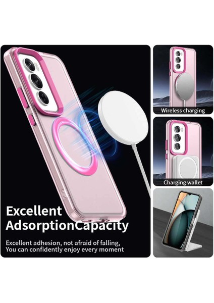 Oppo RENO12 Pro,için Eabhulie Kılıf, Manyetik Yarı Saydam Mat Arka Kapak, Darbeye Dayanıklı Kılıf (Yurt Dışından) modelleri