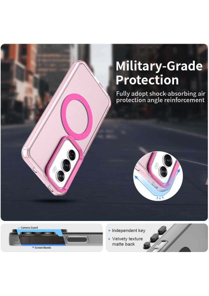 Oppo RENO12 Pro,için Eabhulie Kılıf, Manyetik Yarı Saydam Mat Arka Kapak, Darbeye Dayanıklı Kılıf (Yurt Dışından) fırsatları