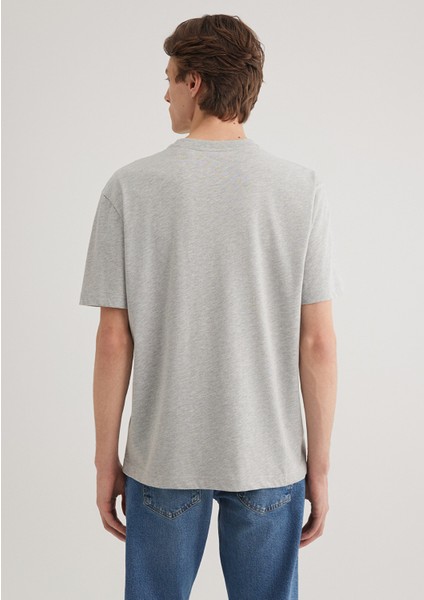 Gremlins Baskılı Gri Tişört 0612301-80196