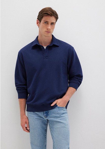 Lacivert Polo Sweatshirt 0611689-84371