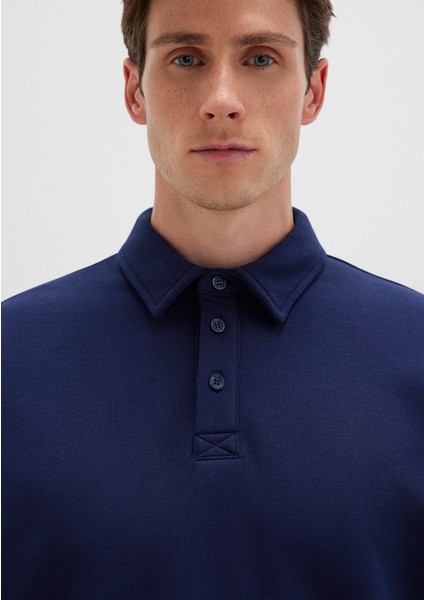 Lacivert Polo Sweatshirt 0611689-84371