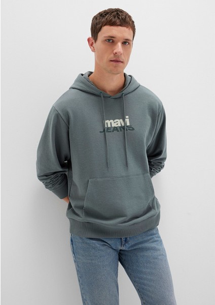 Mavi Logo Baskılı Yeşil Sweatshirt 0S10210-71577