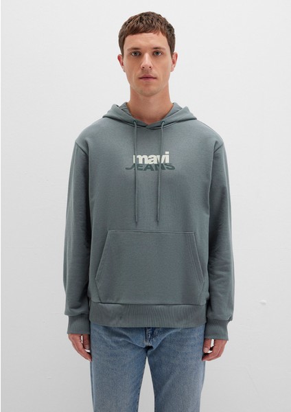 Mavi Logo Baskılı Yeşil Sweatshirt 0S10210-71577